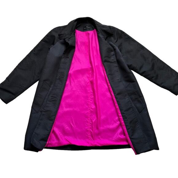 Jheri Richards Black Pink Lining Pockets Lightweight Jacket Coat Size 10 - Picture 8 of 15